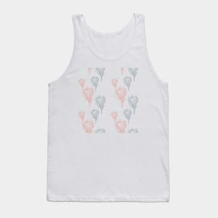 Flower pattern with tropical king proteas Tank Top